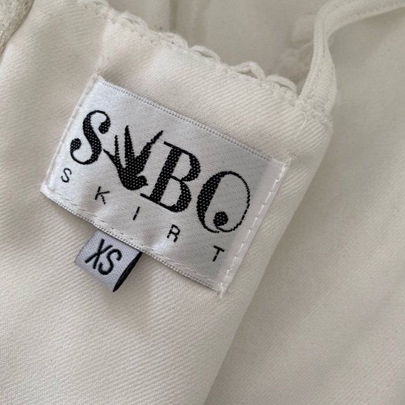 White Sabo Skirt Pom Pom Tank Top - Picture 2 of 4